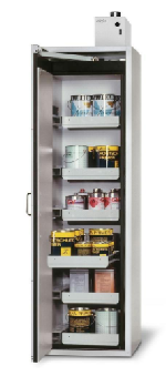 Bezpečnostní skříň s požární odolností 90min (levé dveře)_6x zásuvka, ocelový poplastovaný plech